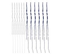 Anneome 12pcs Tallit Tassels Set Blue and White Prayer Shawl Fringe Cords with Long Center Strings for Jewish Mitzvah and Traditional Craft Embellishments