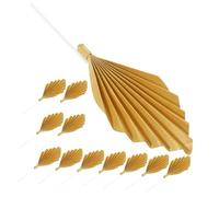Anneome 12pcs Tropical Cake Leaf Toppers Elegant Paper Fan Cake Decorations for Weddings Showers and Special Occasions Inspire Creativity with Safe Materials