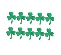 Anneome 150Pcs DIY Clover Accessories Green Non Woven Material for Handmade Headdress St Patrick Day with Cartoon Clover Shape