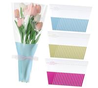 Anneome 150pcs Flower Wrapping Bags Stylish Bouquet Sleeves in Light Yellow Light Blue for Wedding Graduation Birthday Gifts Easy to Use Floral Packing