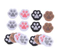Anneome 16pcs Self Adhesive Stickers Paw Print Patch Embroidered Animal Paw Applique for DIY Hats Jackets Jeans Bags Backpacks Washable Decorative Patches