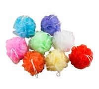 Anneome 16pcs Solid Color Bath Balls Mesh Shower Scrubber Reusable Exfoliating Sponge for Gentle Skin Cleaning and Soothe Mixed Colors for Women Bathing