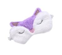 Anneome 1pc Plush Fox Eye Mask Soft Eye Patch for Sleep Travel Relaxation Lightweight Comfortable Blindfold for Home Office Yoga and Airplane Use