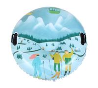 Anneome 1PC Thickened PVC Inflatable Snow Tube Sled with Handles Durable Winter Outdoor Sports Snow Sled for Fun and Exercise for Snowy Hills