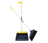 Anneome 1set Handle Broom and Dustpan Set Comb Teeth for Home Cleaning Soft Bristle Broom for Indoor and Outdoor Use for Tile and Floors