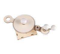 Anneome 1Set Wooden Solar System Model Kit for Astronomy Learning Easy Assembly Teaching Prop for Interactive Sun Earth Moon Science Experiment