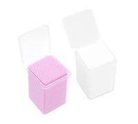 Anneome 2 Boxes Eyelash Glue Wipers Cotton Pads Salon Glue Remover Cleaning Cloths Portable Compact Safe for Sensitive Skin Per Box