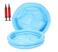 Anneome 2 Pairs Inflatable Pool Foot Bath Basin Set with Pump Portable Foldable Round Foot Soak Tub for Spa Supplies Lightweight and Quick Inflation Sky-blue for Travel and Random Color