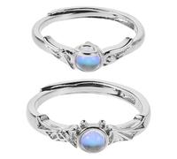 Anneome 2 Pcs Adjustable Angel Demon Ring for Women Copper Material with Symbolic Patterns and Versatile Use, Minimalist Stylish Matching Jewelry for Dates and Birthdays