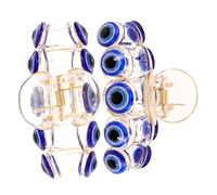 Anneome 2 pcs Blue Evil Eyes Large Jaw Clips Strong Grip Claw Hair Clips for Thick Hair for Women Comfortable Non Painful Hold