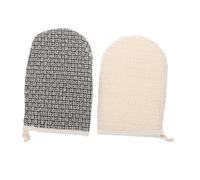Anneome 2 Pcs Natural Sisal Exfoliating Gloves Double-sided Bath Scrub Mitts for Men and Women Relaxing Massage Shower Spa Gloves to Remove Dead Skin and Promote Smooth Radiant Skin