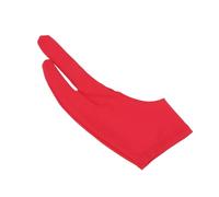 Anneome 2 Pcs Red Two Finger Curved Drawing Gloves Breathable Spandex Anti-fouling Sketch Gloves for Artists Reduce Friction and Protect Graphics Tablet Surface