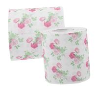 Anneome 2 Rolls Floral Patterned Toilet Paper Decorative Printed Bathroom Tissue for Home Office Parties Lightweight Portable Fun Design Napkins