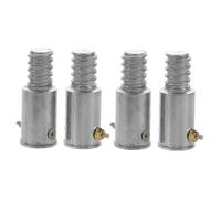 Anneome 2 Set Threaded Tip Replacement Adapter for Broom Handles with Aluminum Alloy and Iron Construction, American Standard Thread Design, Dual Fixation Method, Suitable for Extension