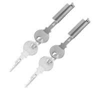 Anneome 2 Sets Heavy Duty Cylinder Door Lock with Key Freezer Refrigerator Lock for Glass Display Cabinets Water Resistant for Retail and Freezer Security