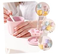 Anneome 2 Sets Silicone Makeup Brush Cleaner Kit with Convex Dot Cleaning Pad and Drying Rack Function for Eyeshadow Brow Brushes for