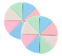 Anneome 2 Sets Wedge Makeup Sponges for Foundation and Concealer Application Small Cosmetic Sponges for Wet and Dry Use Soft Latex Triangular Blender Tools for Precise Eye and Face Makeup