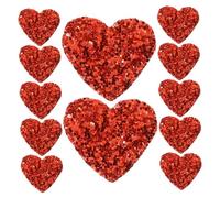 Anneome 200 Pcs Small Red Heart Shape Sequin Patch Decorations for Beautiful DIY Crafts and Handmade Jewelry Accessories Flat Hat Composite Sequins 1.5cm