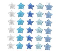 Anneome 200pcs Glitter Origami Star Paper Strips Gradient Blue DIY Craft Folding Strips for Handmade Double Sided Glittery Origami Papers for Scrapbooking and Arts Projects