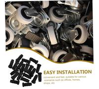 Anneome 20pcs Black Chair Caster Inserts Hole Diameter Plastic Protective Covers for Office Furniture Wheels Easy Installation Stable and Anti-wobble Glides for Chairs and Desks