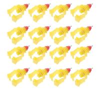 Anneome 20pcs Chicken Feeder Water Feeder for Chick Drinker Chicken Water Dispenser Birds Poultry Yellow Random Color