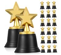 Anneome 20Pcs Five Point Star Plastic Trophy Lightweight Award Party Favors Classroom Rewards Competition Prizes with Shiny Coating