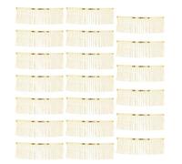 Anneome 20pcs Golden Metal Hair Fork 30 Teeth Iron Wire Hair Comb for Quick Styling before Work or Events User-friendly Insert and Secure Hold Design