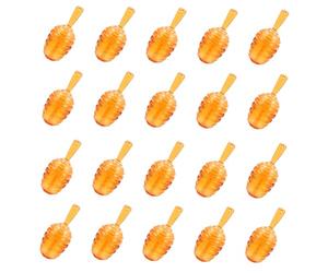 Anneome 20pcs Mini Honeycomb Lip Gloss Tubes Brown Refillable DIY Lip Balm Containers with Leak Plug Durable Plastic Portable for Personal Use and Gifts