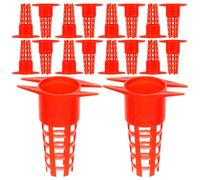 Anneome 20pcs Queen Breeding Cages Dual-Edge Protector, Plastic Anti-Biting Isolation Boxes Beekeeper Tool for Rearing Cell Cups and Colony Management