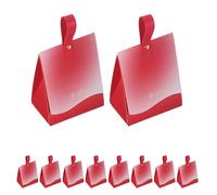 Anneome 20pcs Red Gradient Embossed Paper Candy Boxes Handle, Small 10x6.5x13cm Bridal Candy Favor Bags for Wedding, Party Present Packaging, Chocolate Treat Boxes
