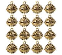 Anneome 20pcs Retro Small Decorative Alloy Jingle Bells for Jewelry Making Mini Cartoon Bell Pendants with Gentle Ringing Sound Vintage-style Charms for Crafting Bag Ornaments and Holiday
