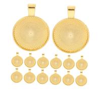 Anneome 20pcs Round Bezel Pendant Trays Gold Tone Flat Cabochon Settings for DIY Jewelry Making Crafting Findings for Necklaces Bracelets Durable and Elegant Jewelry Bases