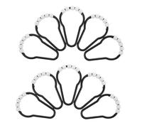 Anneome 20pcs Shower Curtain Hook Curtain Rings for Bathroom Shower Rail Hooks Hanging for for Holder Show Plastic Black