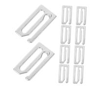 Anneome 20pcs Silver Barber Cape Buckles Replacement Hooks Strap Accessories for Haircutting and Styling in Barbershops and Salons
