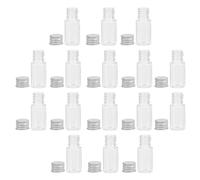 Anneome 20pcs Small Liquid Dispensing Bottle Plastic Test Tubes Screw Caps Refill Makeup Container for Powder Liquid Storage for Skincare Travel Jars and Perfume Sample Boxes