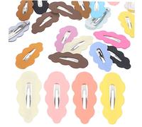 Anneome 20pcs Snap Hair Clips for Thin Hair Barrettes with Gradient Candy Color for Women