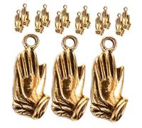Anneome 20pcs Vintage Zinc Alloy Prayer Hands Charms for Jewelry Making DIY Bracelet and Necklace Pendants with Spiritual Blessing Symbolism Craft Embellishments