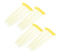 Anneome 20pcs Yellow Heart Shaped Hair Beader Kit Quick Plastic Beading Tool for Women and Multifunctional Styling Maker for Braids and Updos