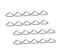 Anneome 22Pcs Durable Metal Trampoline Triangle Buckles Replacement V Shaped Rings for Indoor Enclosure Lightweight Sturdy Buckle Rings to Enhance Jumping Power and Wind Resistance