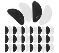Anneome 24pairs Silicone D Shaped Adhesive Glasses Nose Pads Replacement Soft Silicone Eyeglass Nose Bridge Pads Comfortable for Glasses Sunglasses Eyeglasses Covers