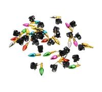 Anneome 24pcs Beard Ornament Clips with Mini Bells Hair-safe Decorative Beard Baubles for Christmas Party and Festive Social Events Plastic Suitable for All Hair Types Random Color