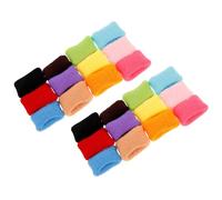 Anneome 24pcs Soft Terry Cloth Sweat Bands for Fitness Yoga Gym Elastic Non-slip Headbands for Women and Men Wide Thickened Design with High Stretchability Keeps Hair Dry and Secure During