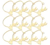 Anneome 25pcs Metal Rabbit Open Bezel Pendants for DIY Jewelry Making Hollow Frame Charms for Earrings Necklaces for Resin Glitter Gems