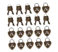 Anneome 25pcs Retro Archaize Style Heart Shaped Padlocks with Keys for Diary Books Jewelry Boxes Luggage Travel Bags Alloy Locks with Exclusive Vintage Design
