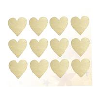 Anneome 25pcs Wooden Heart Chips DIY Craft Slices for Handmade Decorations Unfinished Wood Discs for Creative Art Projects Wedding Birthday Christmas Party Ornaments