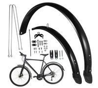 Anneome 27.5 Inch Mountain Bike Mudguard Set, Extended Full Coverage Front and Rear Bicycle Mud Flaps Adjustable Mount for Road, Touring and Off-road Cycling