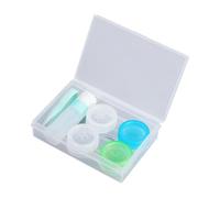 Anneome 2PC Green Lens Case with Double Storage Boxes and Wearing Tools Compatible with All Brands Ophthalmologist Recommended Replacement Every Months Left-Right Separation Design