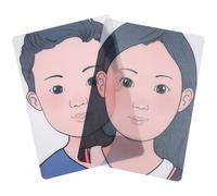 Anneome 2Pcs A4 Reusable Face Painting Practice Boards for Beginners Plastic Makeup Template Model Boy Girl Designs Cosmetic Face Makeup Training Eyelid Practice Tool for Home Use