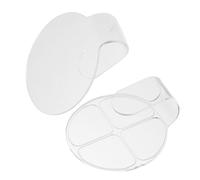 Anneome 2pcs Acrylic Makeup Mixing Tray Handheld Cosmetic Palette for Foundation Contouring Color Blending Smooth Surface Pallets for Face Artist Use
