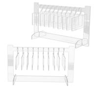 Anneome 2pcs Acrylic Nail Art Display Board Nail Sample Presentation Stand Small Size Manicure False Tips Specimen Display for Salon and Home Use